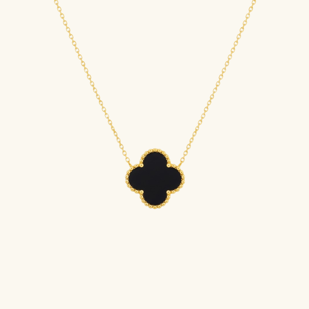 Clover Necklace-Black