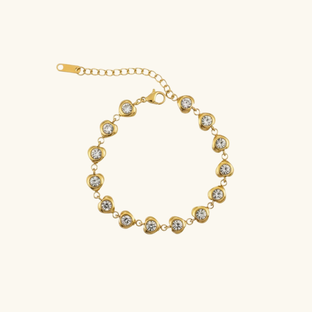 Zircon heart bracelet