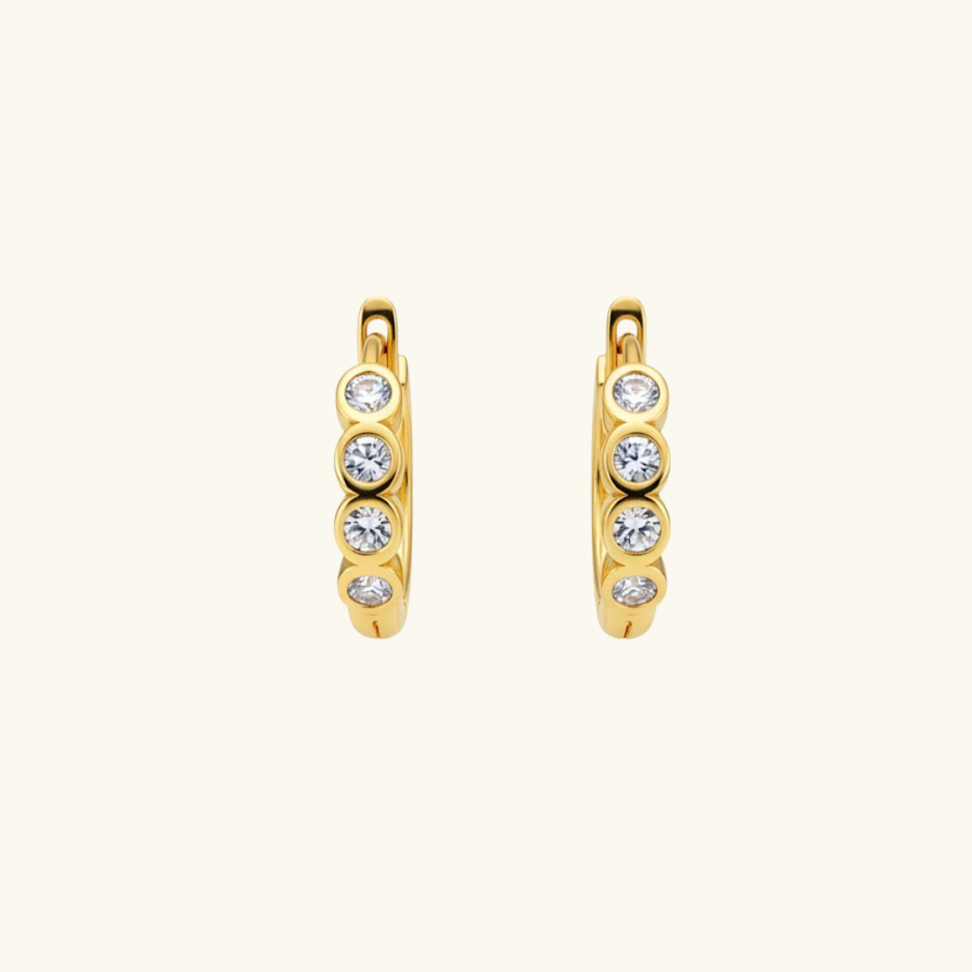 Half zircon hoop