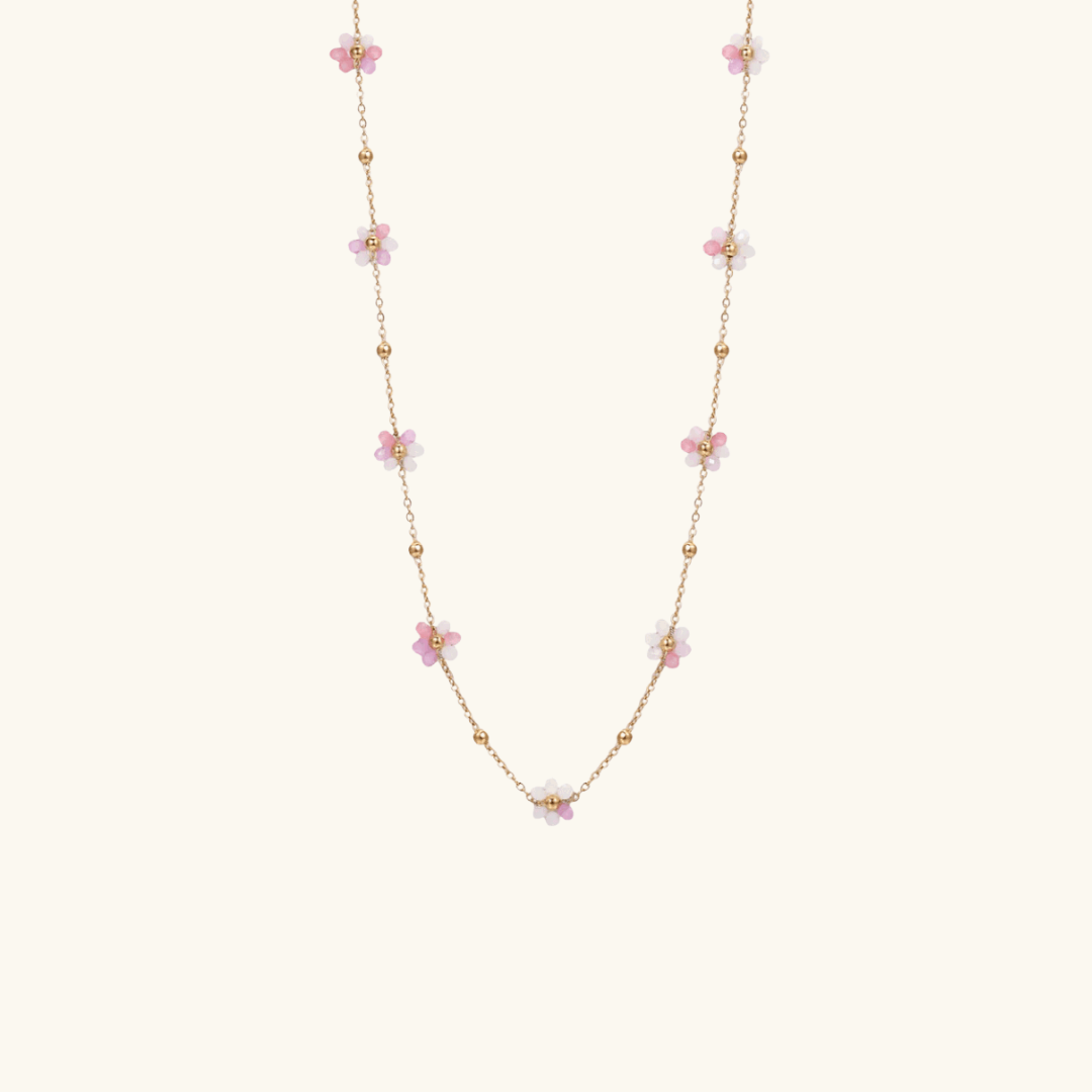 Pink Flower Necklace