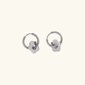 Mini Flower Hoops-Silver