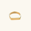 Gold Bar Signet Ring
