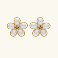 White flower studs