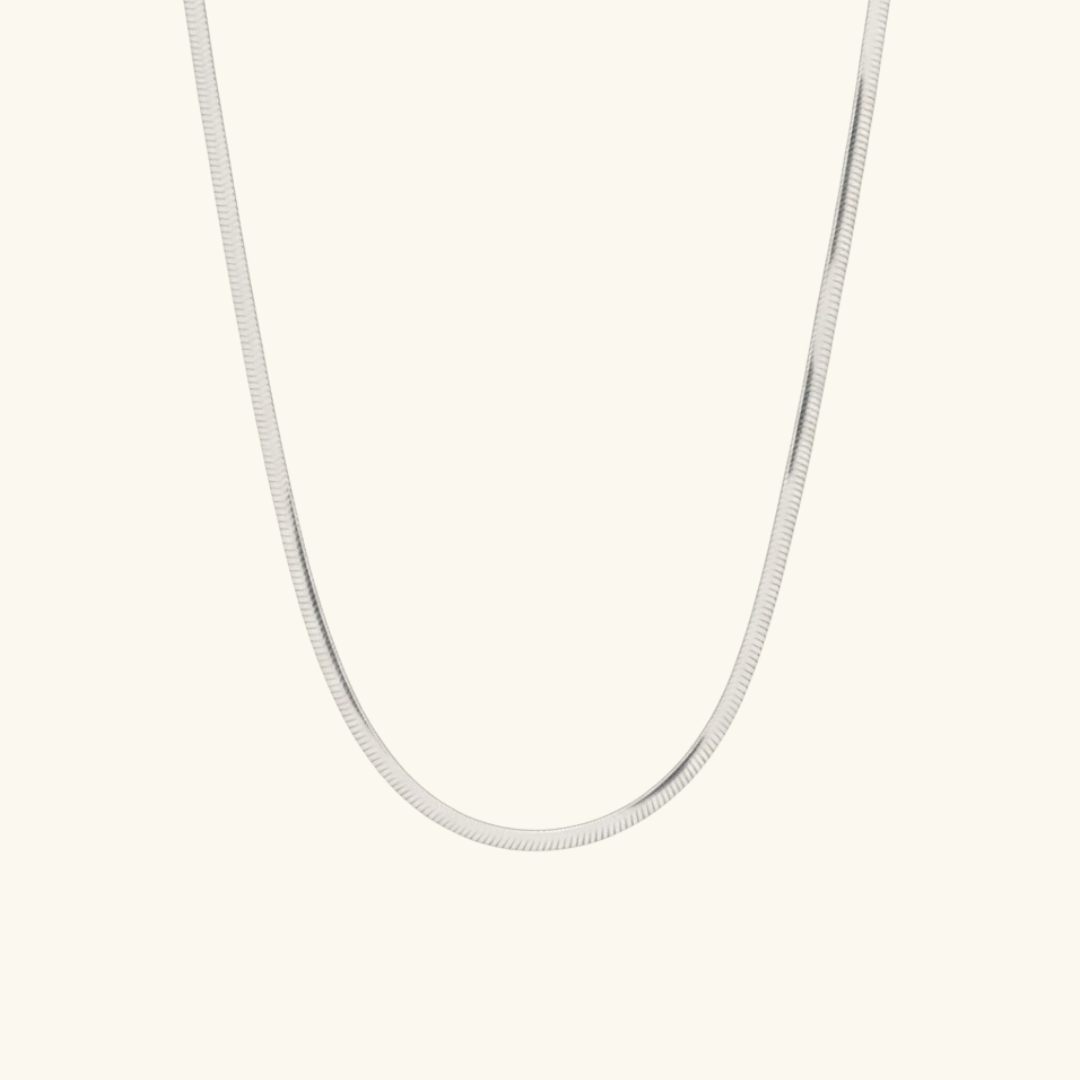 Snake necklace - silver